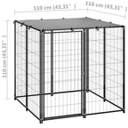 Portable Outdoor Pet Enclosure with Roof – Steel Frame, 110x110x110cm