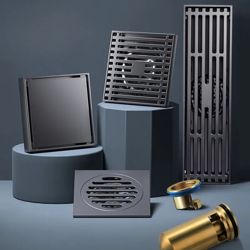 Gun Grey Deodorizing Floor Drain for Bathroom or Laundry