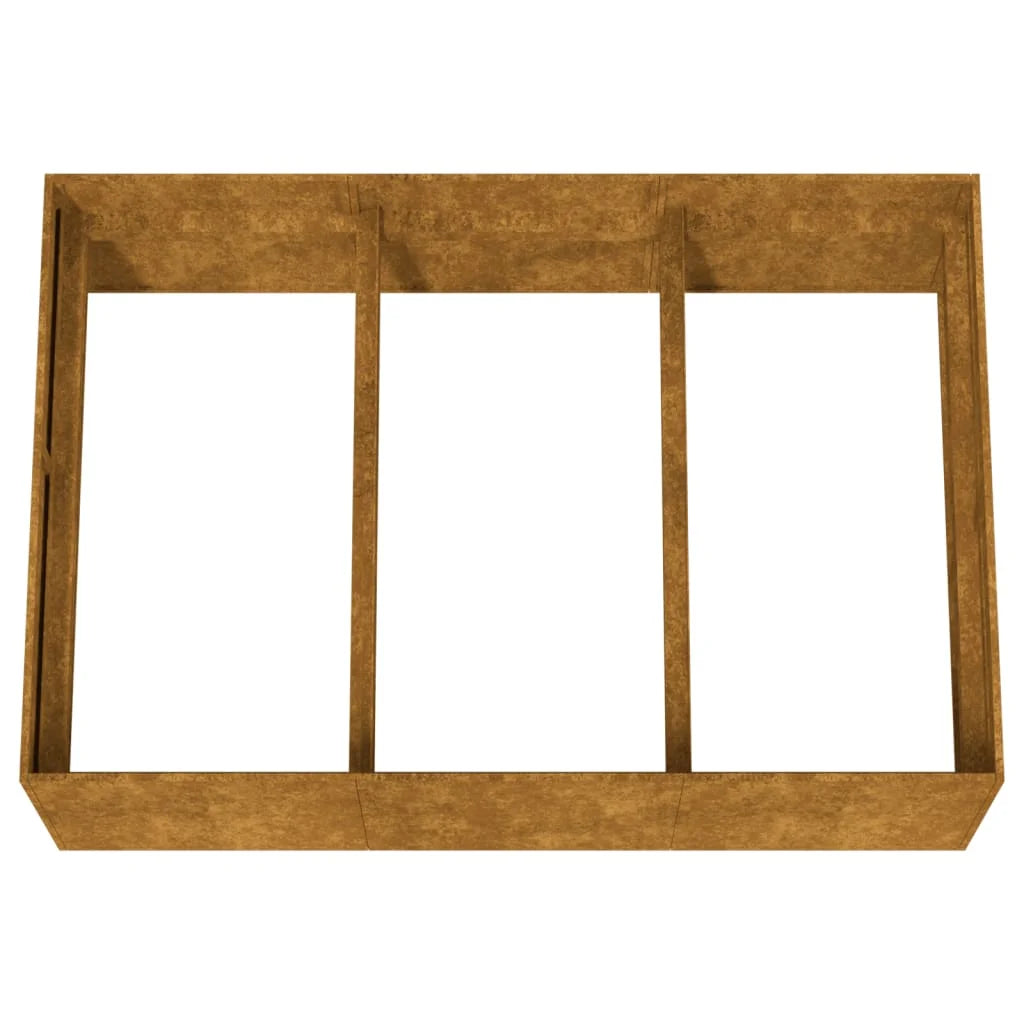 Corten Steel Outdoor Raised Garden Bed 120x80x40cm – Heavy Duty, Rust Look