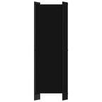 6-Panel Foldable Room Divider Privacy Screen – 300x180cm Fabric & Iron Frame, Black