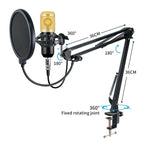 BM800 V8 Sound Card Condenser Microphone Kit, Cardioid, Black