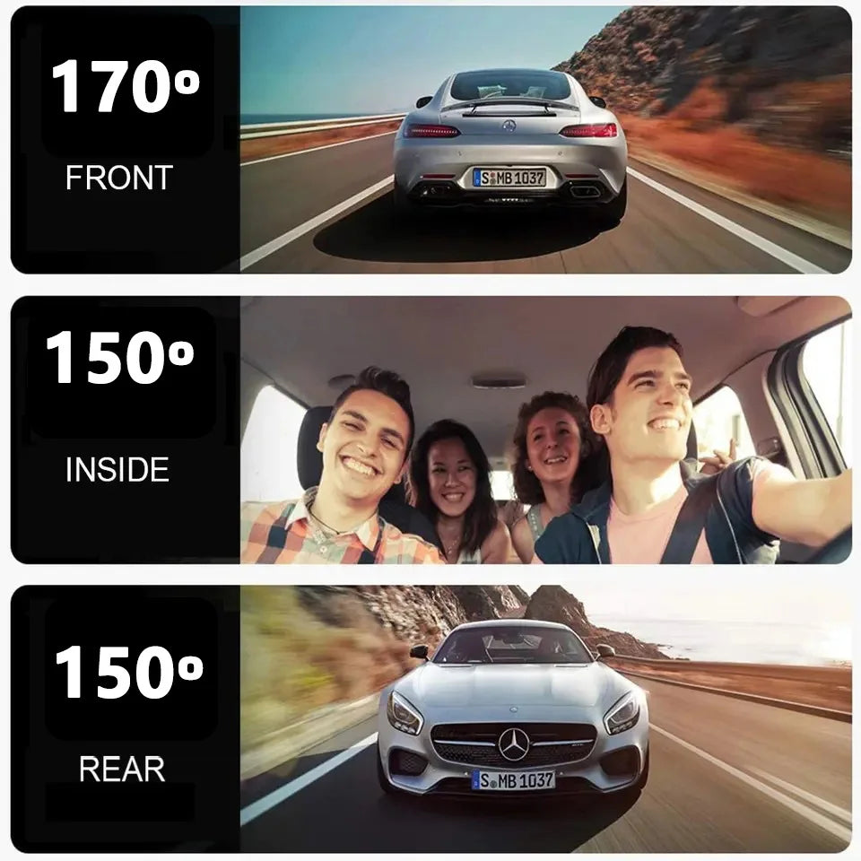 12” 3 Channel Android 13 Dash Cam with GPS & WiFi