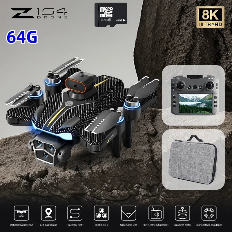 Smart GPS Drone with 1080p Camera, Screen Controller & 20min Flight