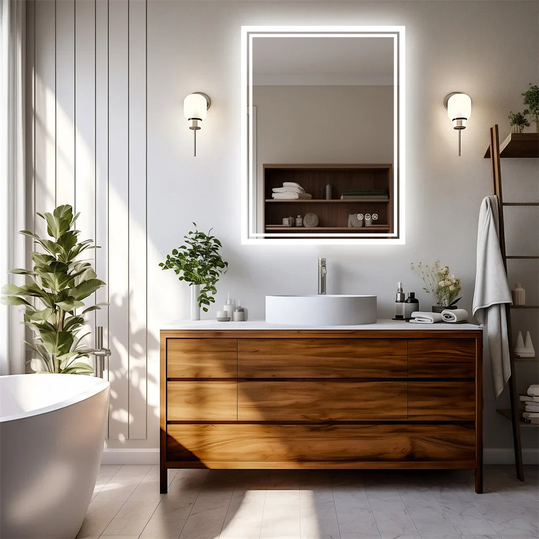 LED Backlit Bathroom Mirror with Touch Sensor
