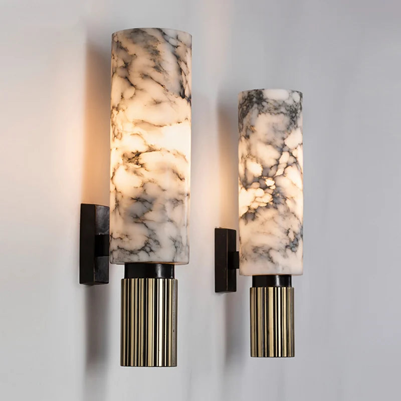 Modern Marble Wall Lamp for Bedroom or Living Room