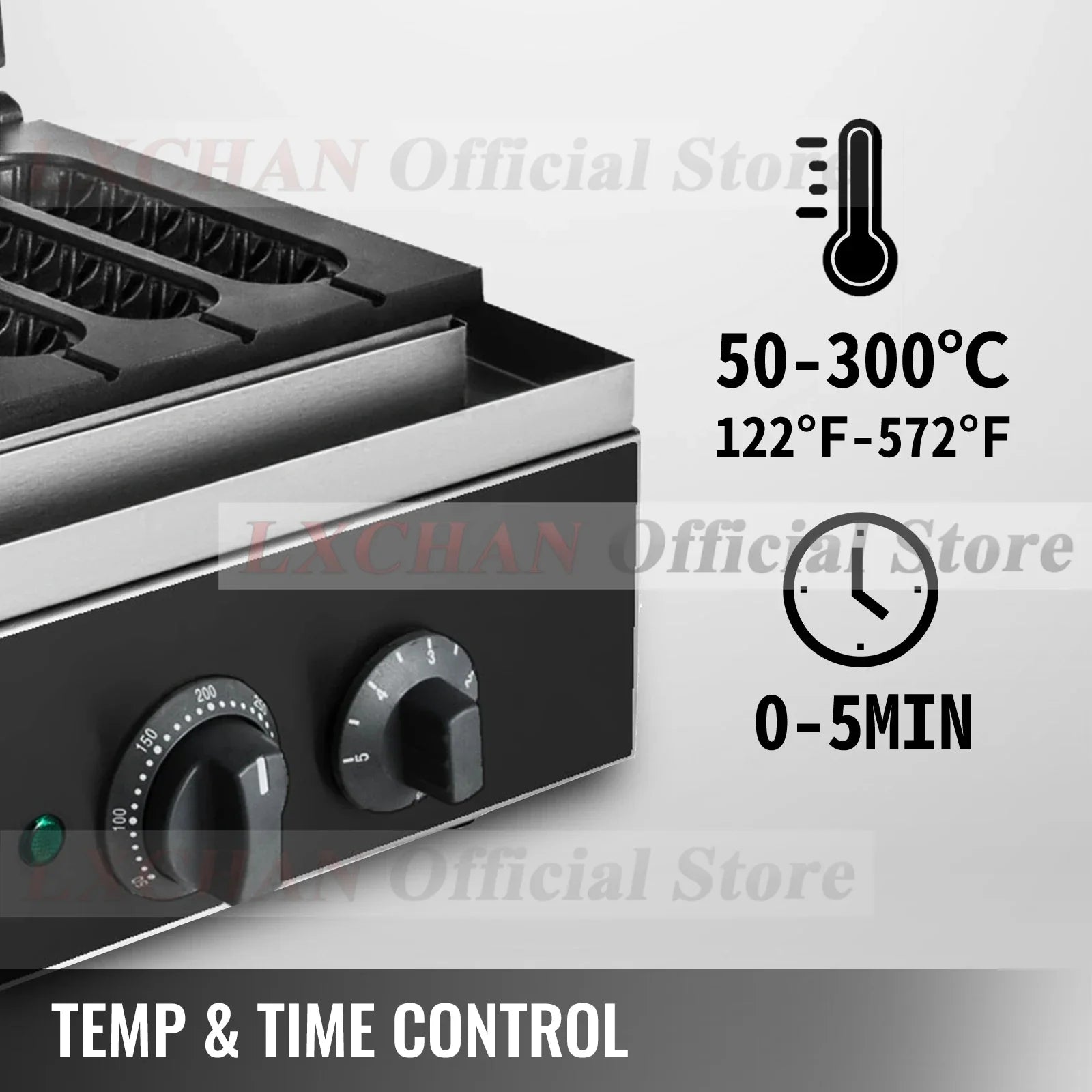 6PCS Electric Waffle & Sausage Maker – Non-Stick Hot Dog & Muffin Grill for Home Use