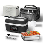 Portable 8000mAh Heated Lunch Box with Smart Food Warming for Work School or Travel