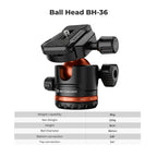 178cm Lightweight Tripod for Camera & Smartphone with Ball Head