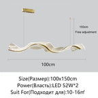 Modern LED Wave Pendant Light for Dining or Living Room