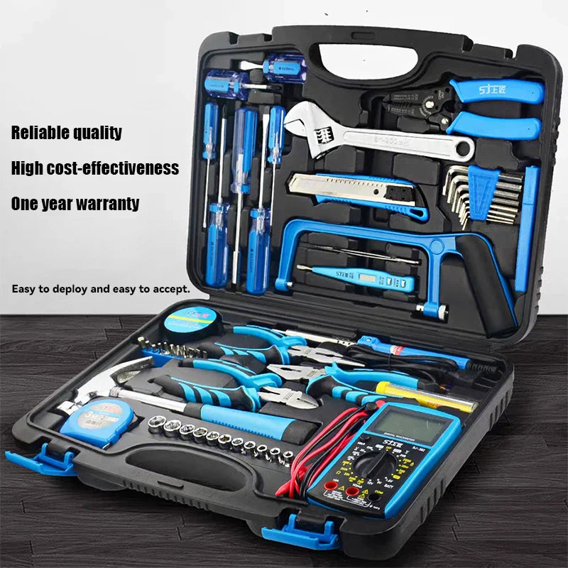 17-Piece Electrician Tool Kit with Multimeter & Storage Box