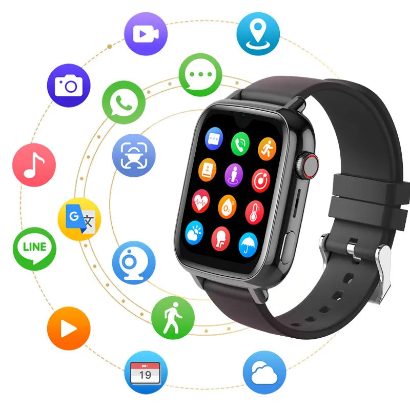 1.91" Smart Watch with Video Call, Step Counter, WiFi & Remote Monitoring – IP67 Waterproof