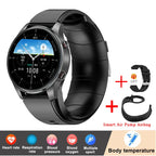 Smart Health Watch with Air Pump Strap – Blood Pressure, ECG & Glucose Monitor
