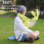Adjustable Outdoor Travel Pillow Yellow, Soft & Portable