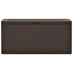 290L Outdoor Garden Storage Box – Weatherproof Poly Rattan Look, Lockable Lid