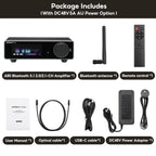 2-Channel 300W Bluetooth Amplifier with USB and Optical Input