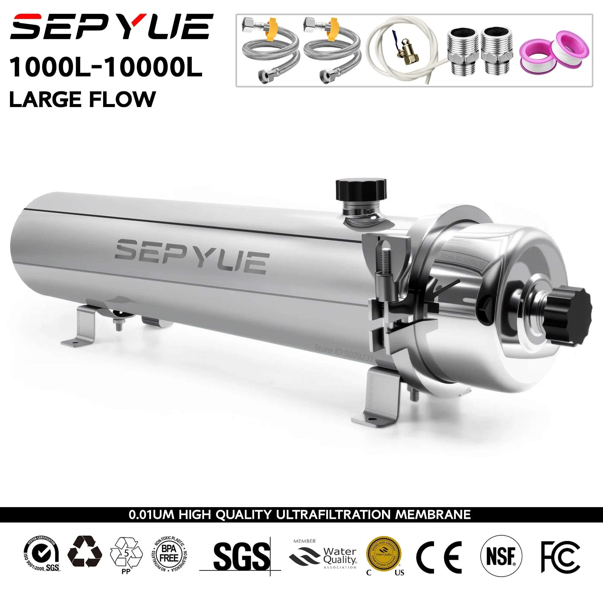 High Flow Stainless Steel Ultrafiltration System 8000L