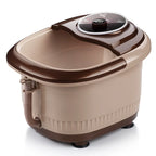 Brown Foot Bath Massager with Heat, Bubbles & Infrared Therapy