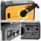 16000mAh Emergency Radio with Flashlight and Power Bank
