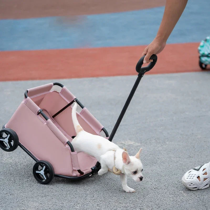 Compact Pet Trolley, Foldable, Easy Travel for Small Pets