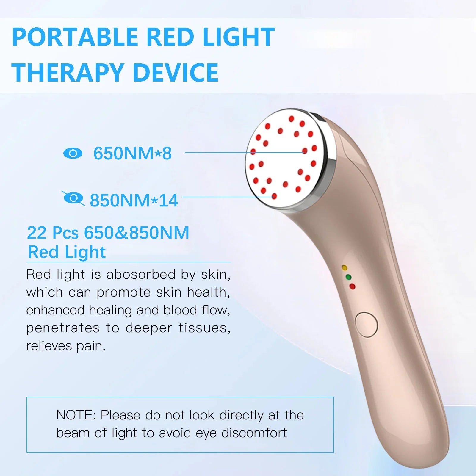 Portable Red & Infrared Light Therapy Device for Pain Relief