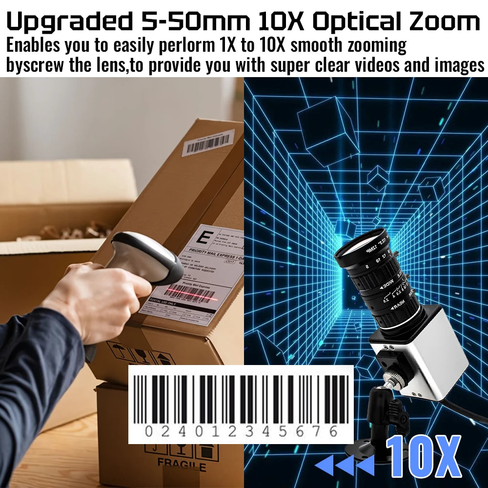 12MP 6K IP Security Camera with 10X Zoom 48V