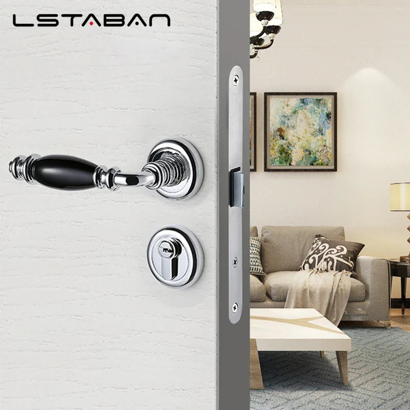 Silent Mechanical Door Lock with Key for Toilet or Bedroom