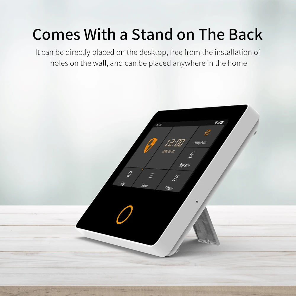 Wireless Smart Home Alarm System with Touch Screen, Built-in Siren and App Control