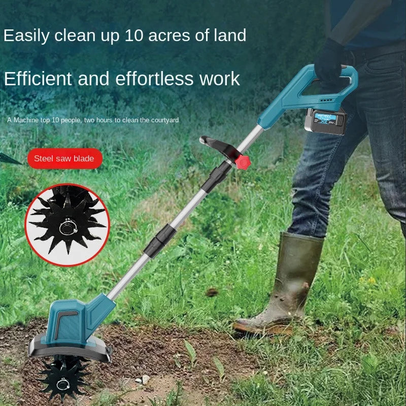 Portable Electric Rotary Tiller for Home Gardening Tasks 1