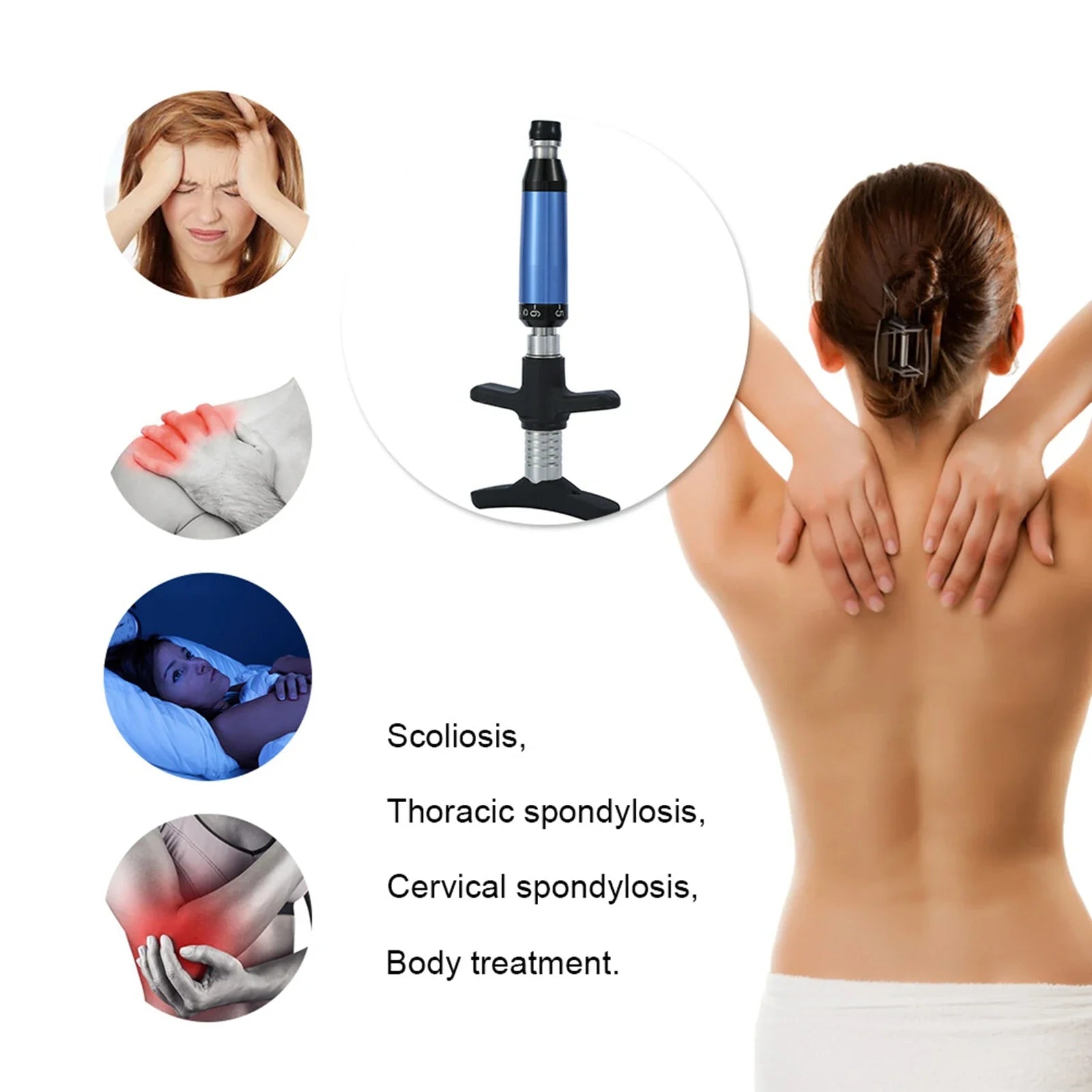 Stainless Steel Spine Corrector for Neck and Back Relief