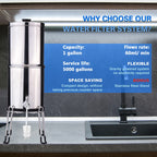 Portable 1 Gallon Stainless Steel Water Purifier for Home, Camping & Emergency Use