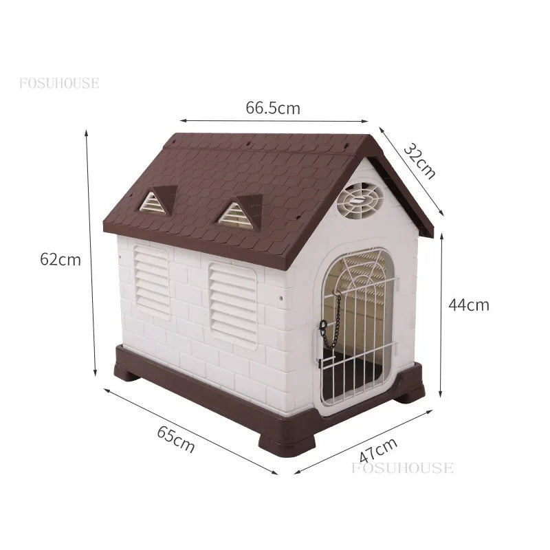 Portable Outdoor Dog House All-Season Washable Kennel for Small Pets