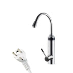 Instant Hot Water Kitchen Tap with LED Display 220V Tankless Electric Faucet Sliver