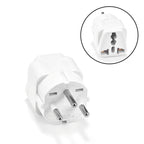 Compact 3-Pin Wall Socket Adapter for International Travel Use