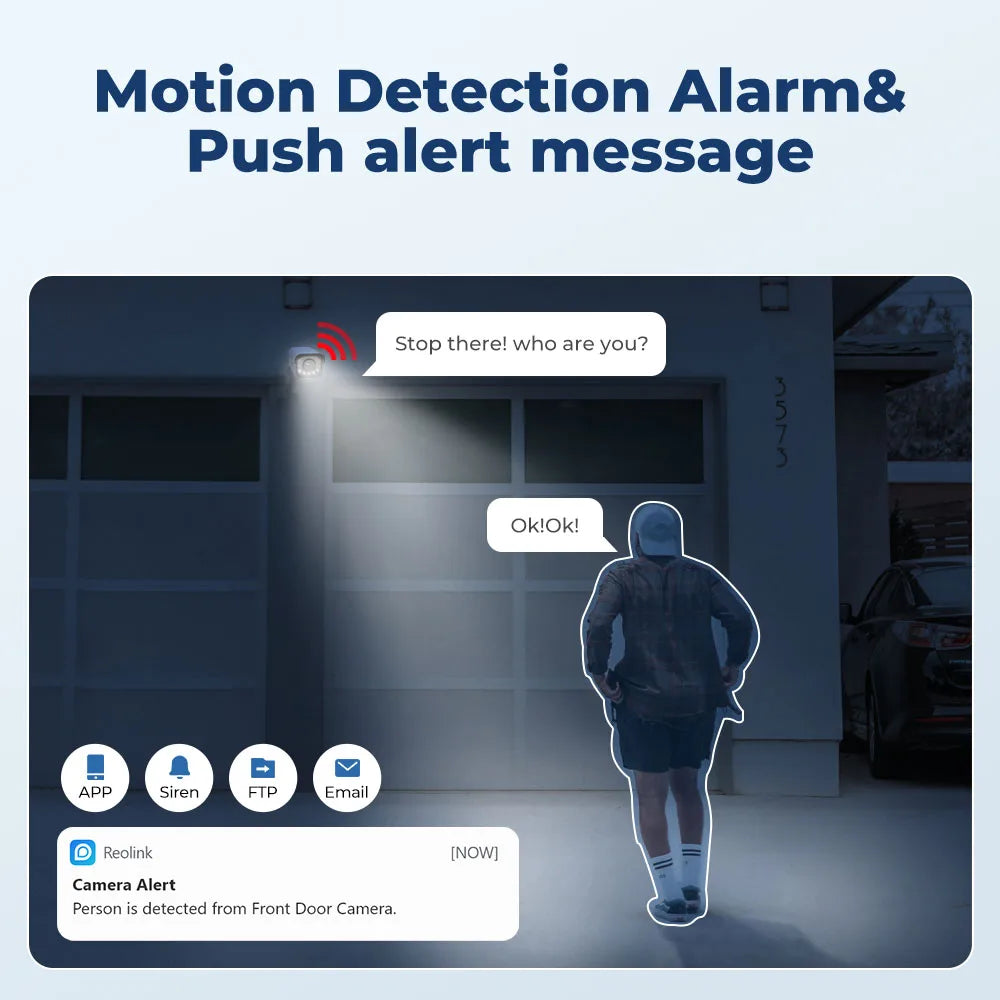 Smart Outdoor IP Camera with 4K Zoom & Detection
