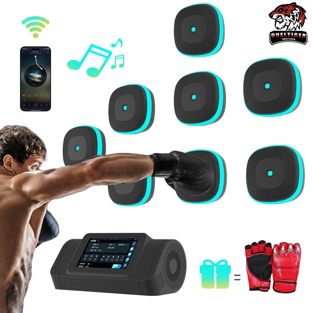 Wall-Mounted Electronic Boxing Trainer with Bluetooth Music