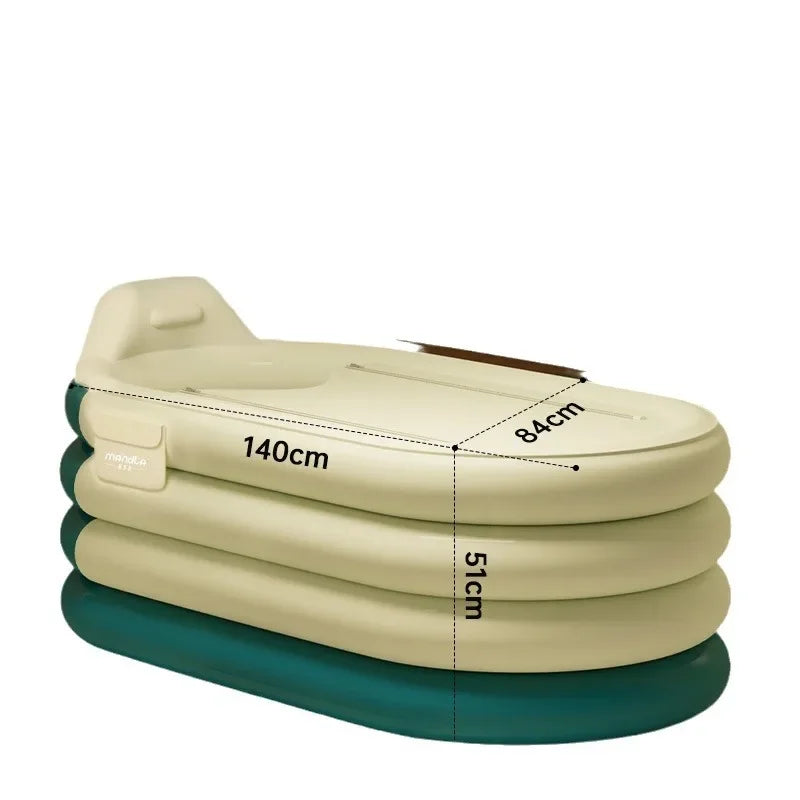 Inflatable Adult Bath Tub with G1.4M Foot Pump