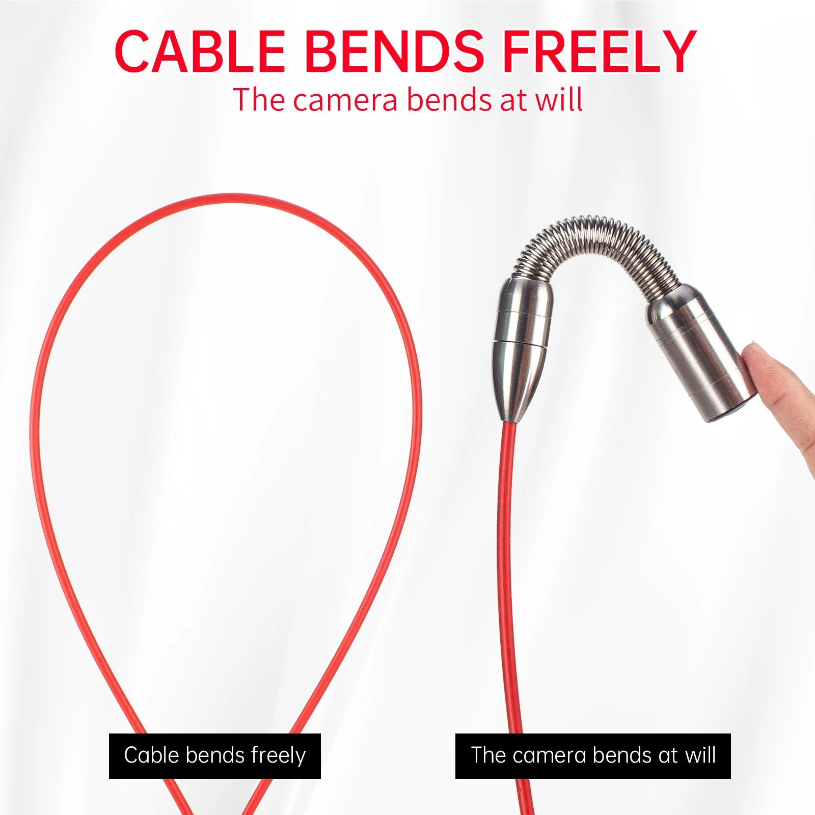 17mm Pipe Inspection Camera with 10m Cable, DVR Recorder & 4.3" Display