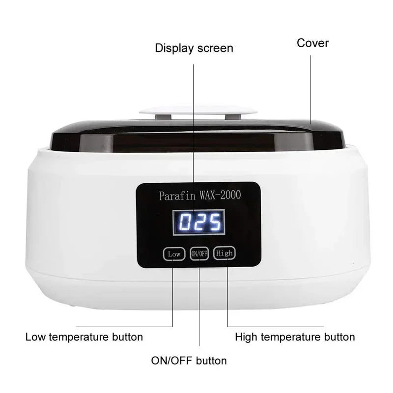 Paraffin 2L Wax Heater Set with Temperature Display for Spa