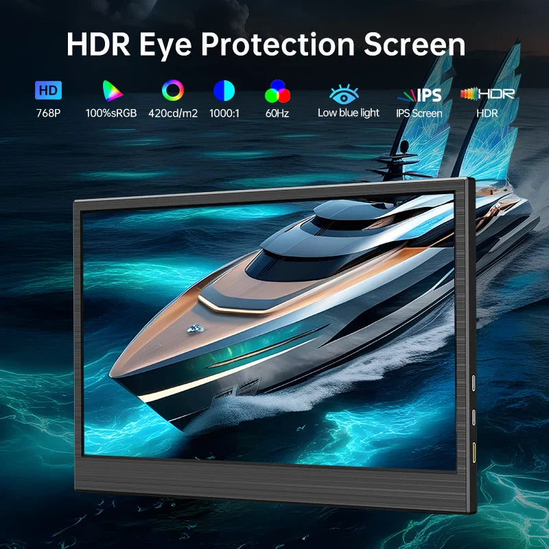 10.5 Inch Portable Monitor 1280P Second Screen for Laptop