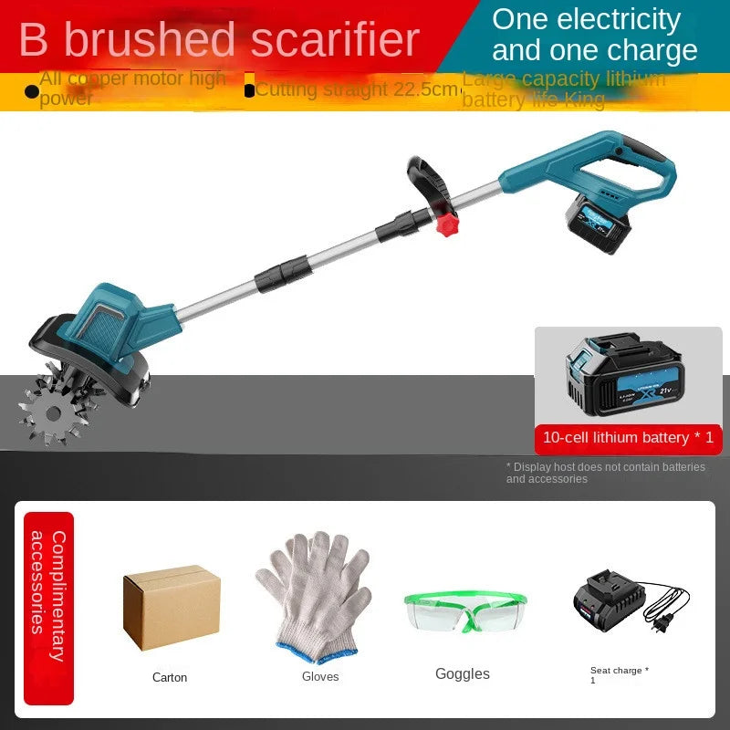 Portable Electric Rotary Tiller for Home Gardening Tasks 2