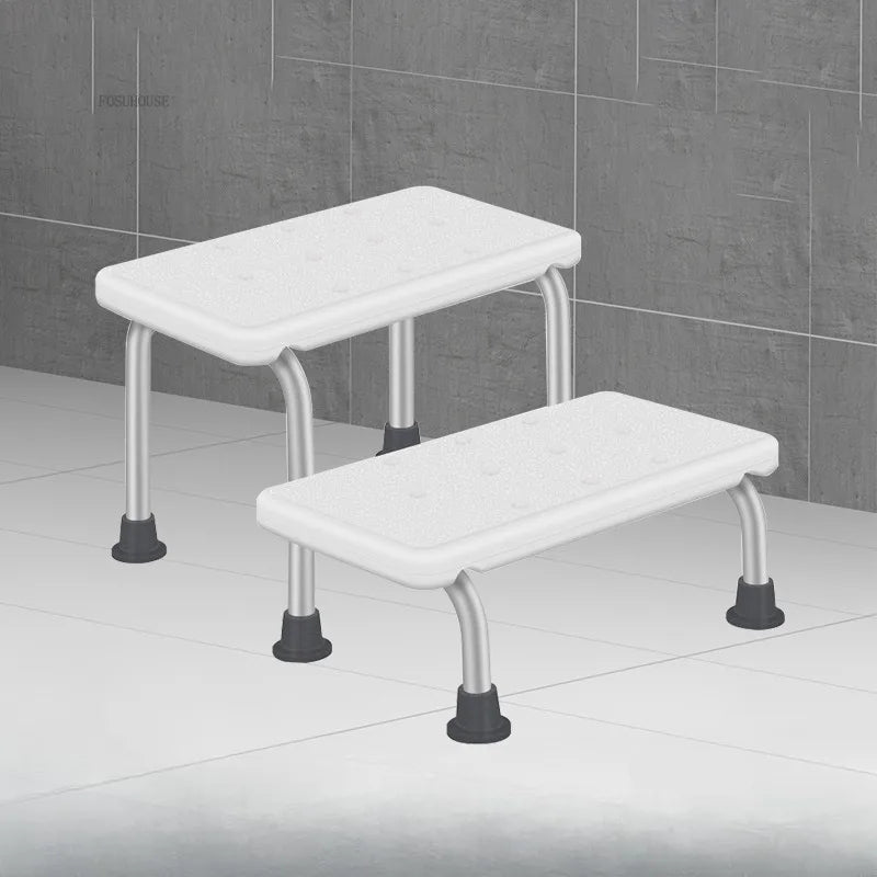 Adjustable Non-Slip Bathroom Chair Sturdy Aluminum Stool for Toilet & Daily Support