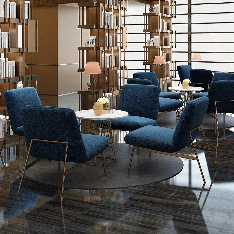 Minimalist Lounge Armchair Soft Sponge Filling, Ideal for Coffee Shop, Lobby or Home