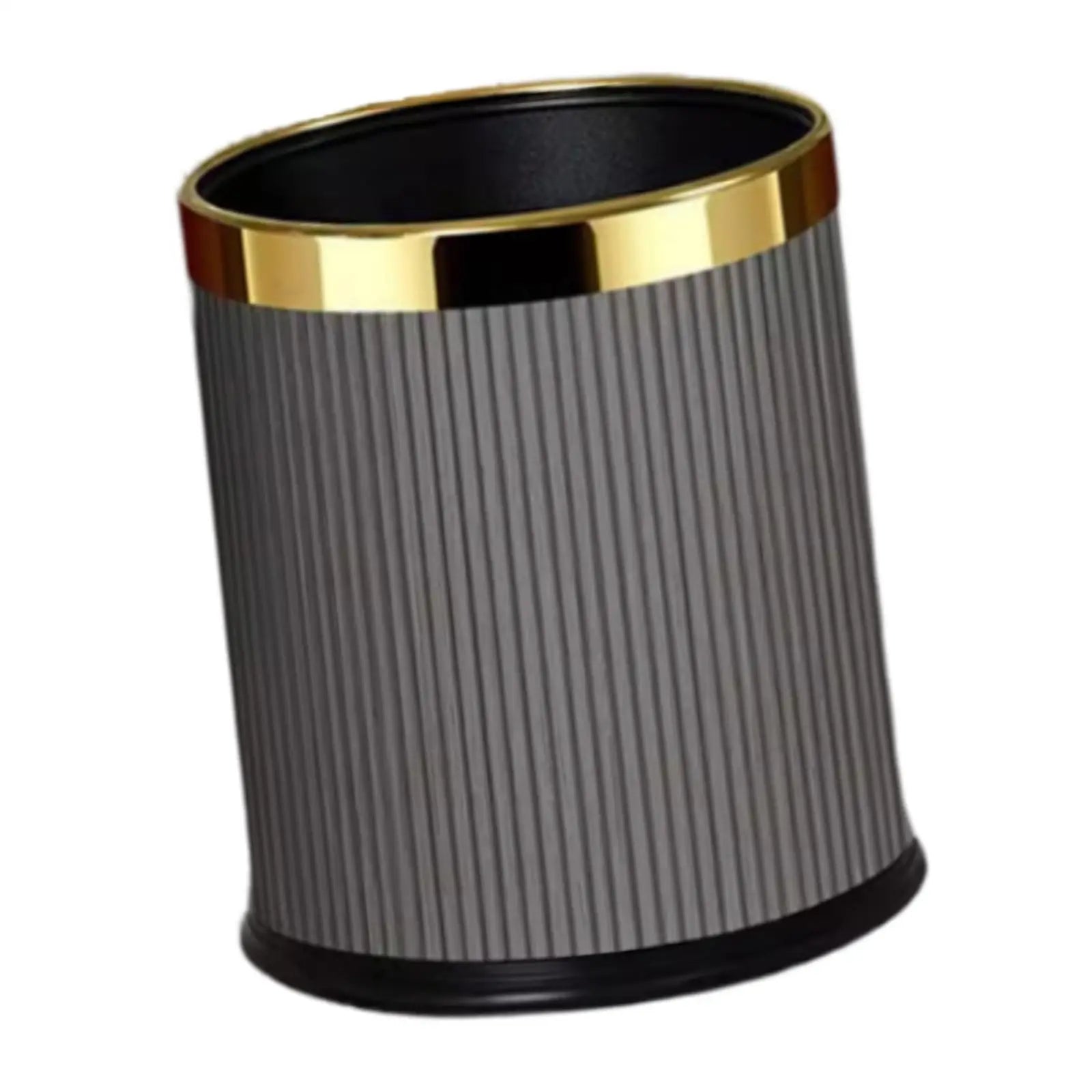 Modern Metal Trash Can – Lightweight, Open Top Waste Bin for Home & Office Gray