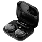 Wireless Lavalier Microphone, 2-Level Noise Reduction, 18H Battery Life, Black
