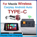 Wireless CarPlay & Android Auto Retrofit Kit for Mazda Type-C Adapter with Tools