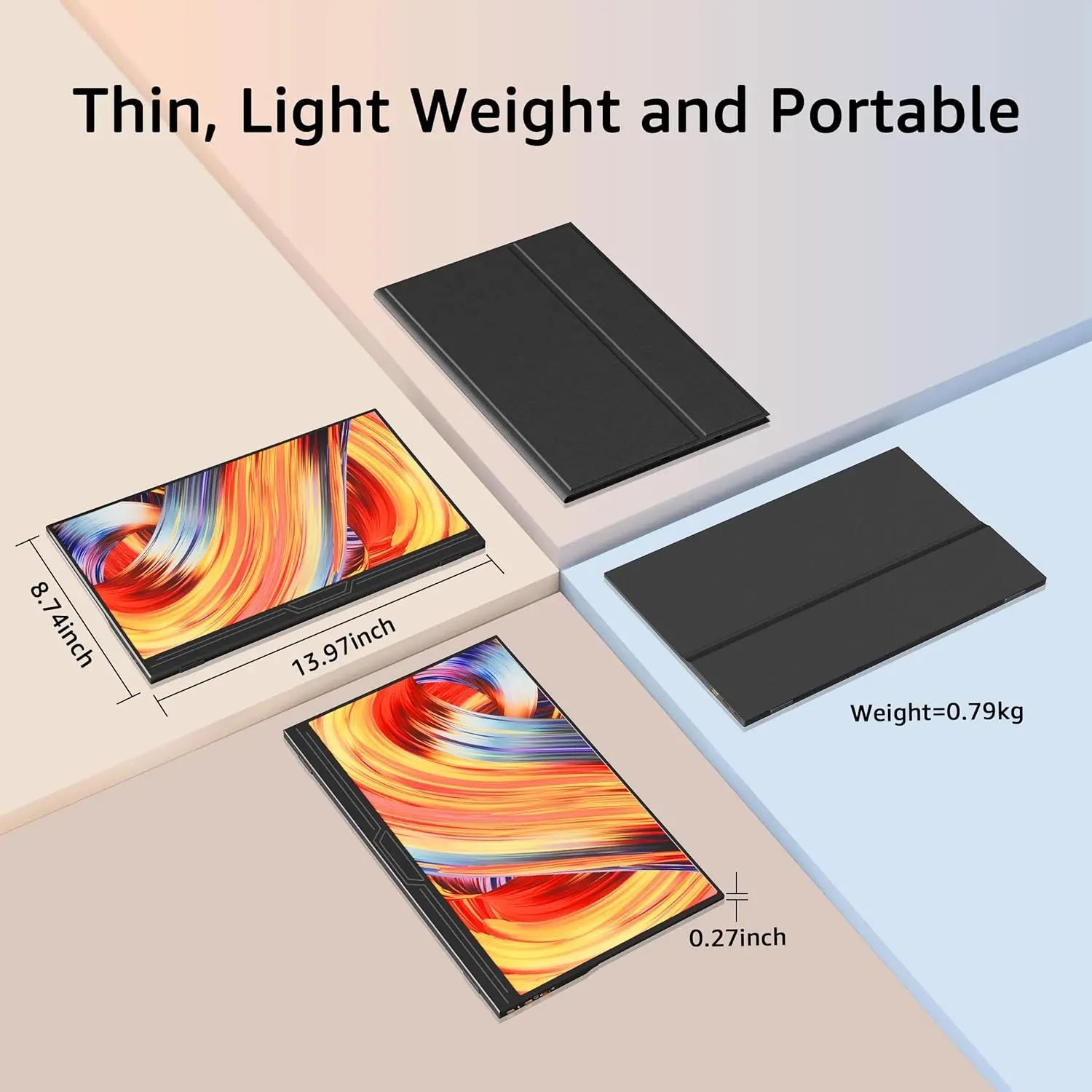 15.6" USB-C Touch Monitor – IPS, HDR10, Built-in Speakers