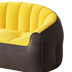 Compact 2-Seater Couch Soft Velvet Sofa for Bedrooms & Studios, Light Gray Beige Finish