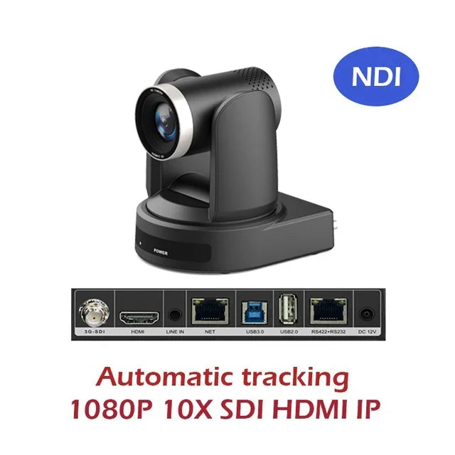 1080p PTZ Camera with 10X Zoom and IP Streaming