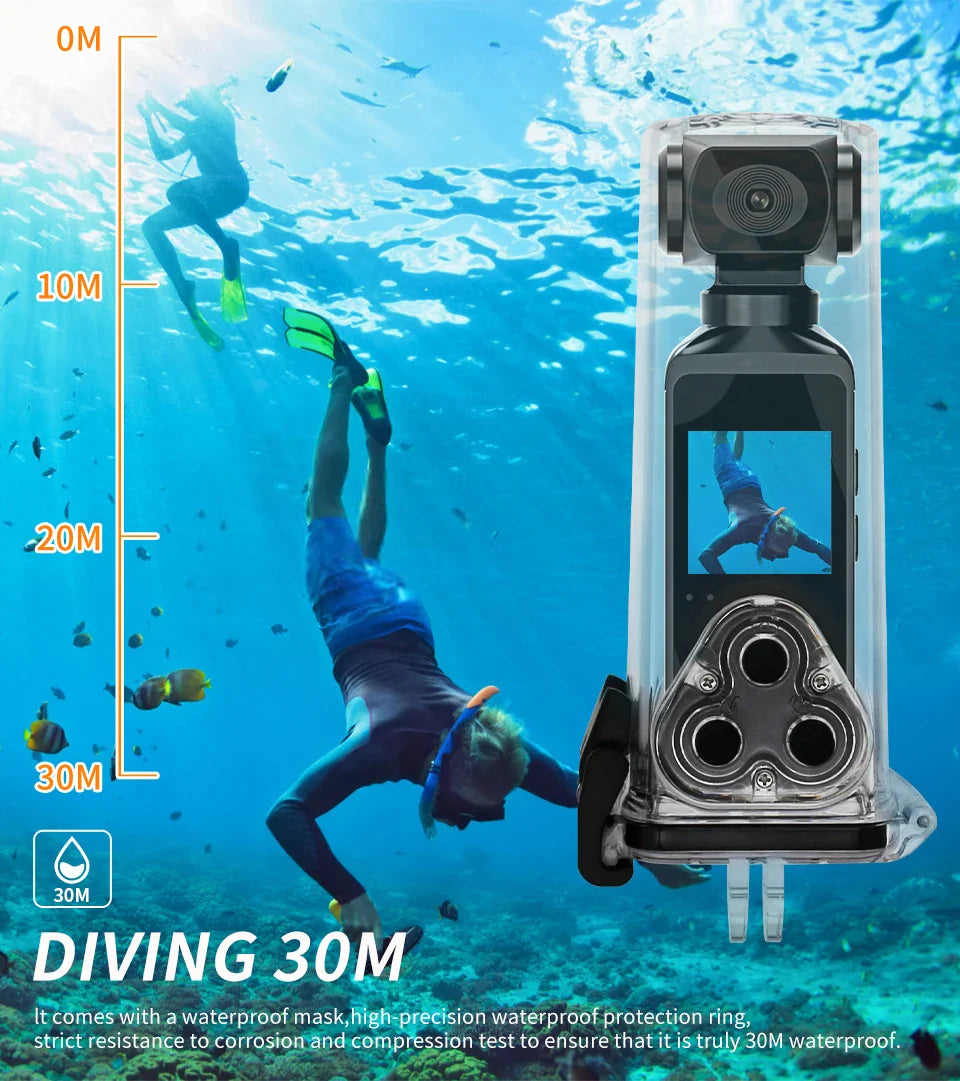 Rechargeable 4K Outdoor Sports Cam with 270° Flip Screen – Black