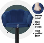 Adjustable Height Velvet Kitchen Bar Stools with 360° Swivel (4 Pack)